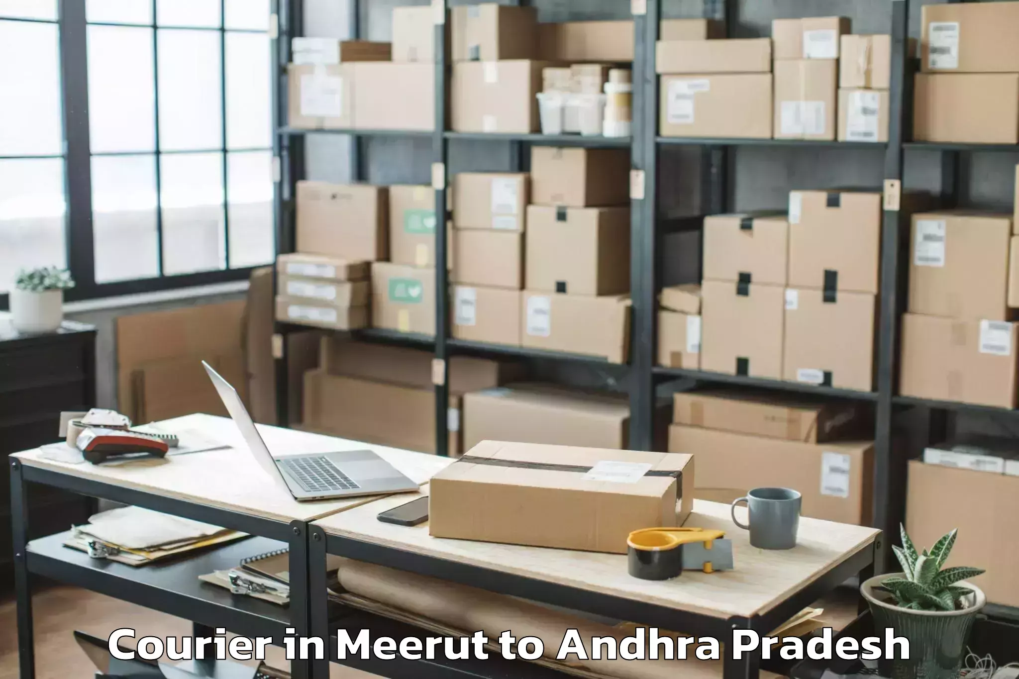 Affordable Meerut to Jarugumalli Courier